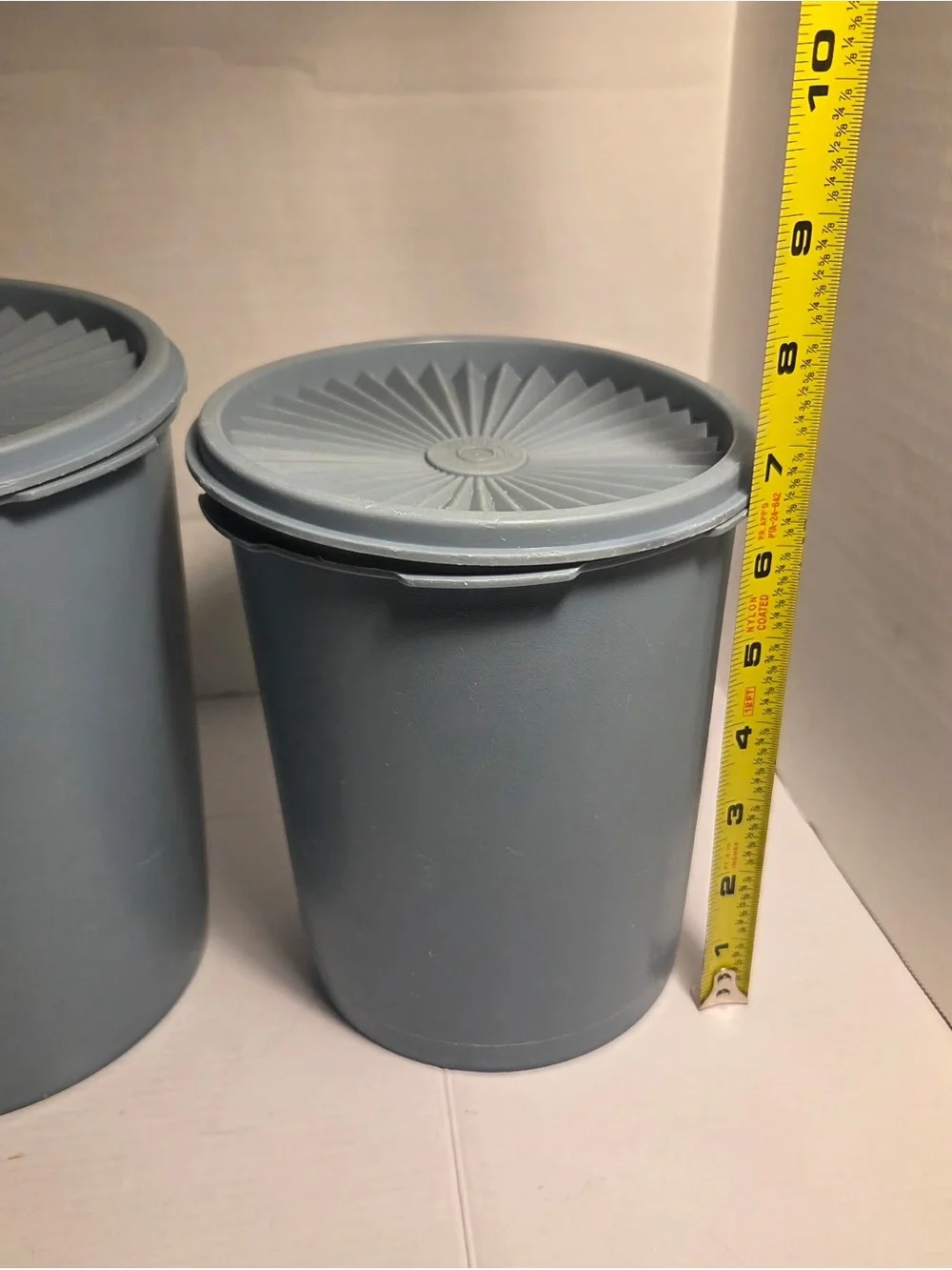 Set Of 3 Vintage Tupperware Nesting Canisters Light Blue Country With Lids